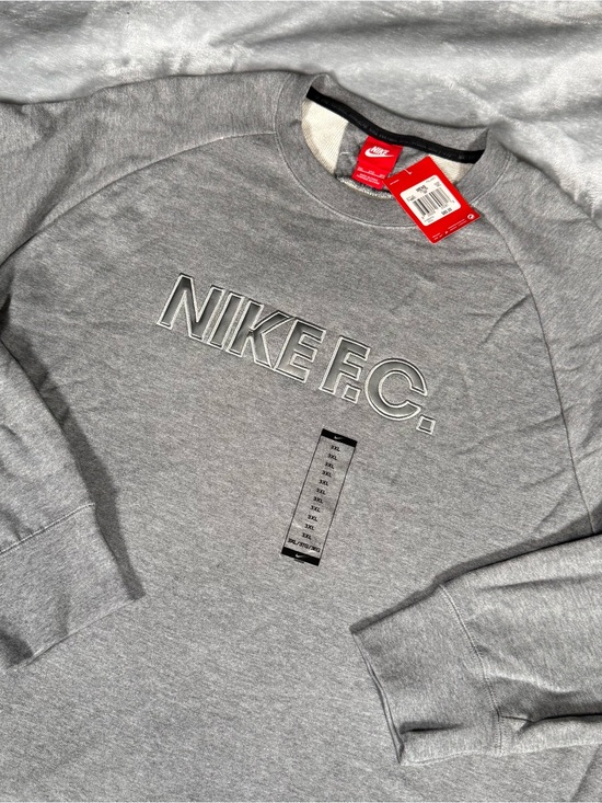 Nike Other - Nike FC Embroidered Crewneck Sweatshirt Mens 3XL Football Soccer Side Zip NEW